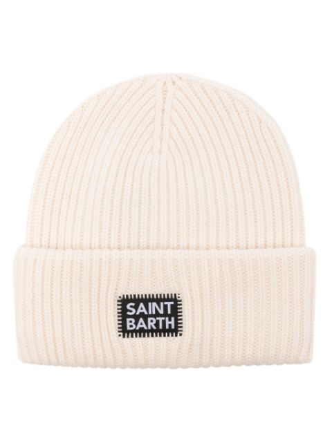 MC2 Saint Barth logo-patch ribbed beanie Men