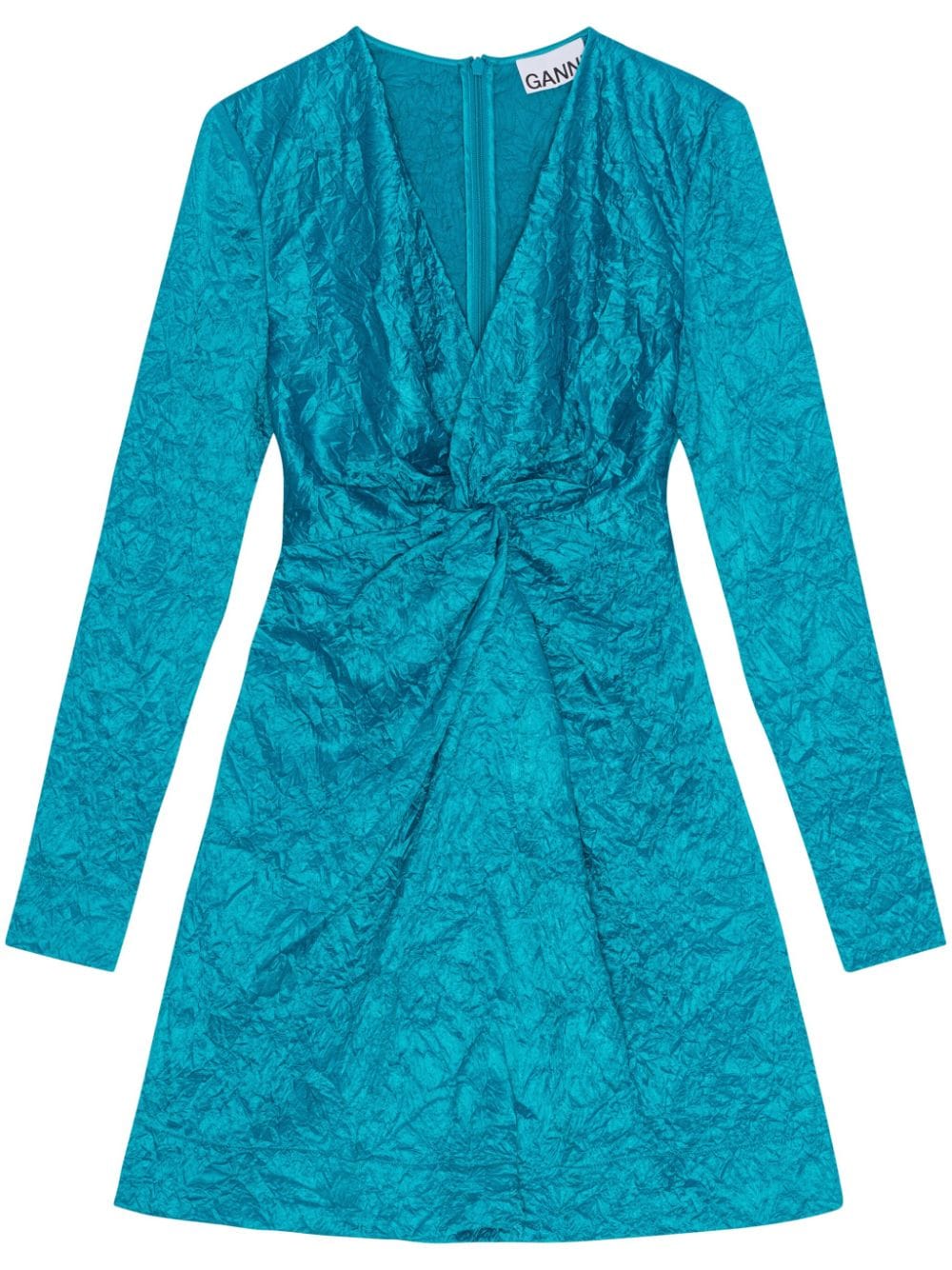 GANNI Satijnen mini-jurk Blauw