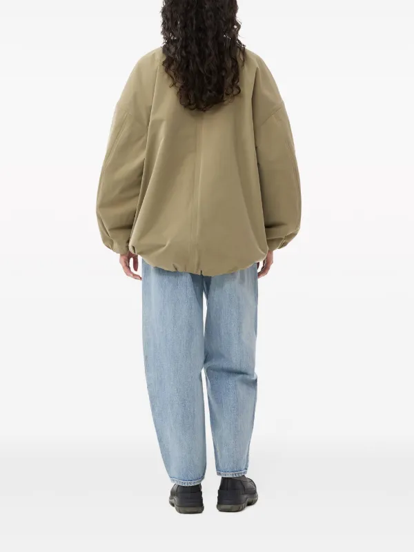 ジャケット GANNI Woman Jacket Green W0396 028 GANNI Oversized multiple-pocket Bomber Jacket | Green | FARFETCH