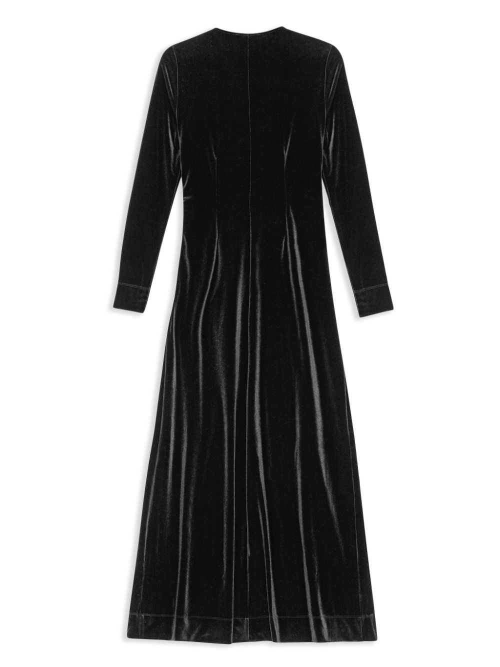 GANNI ruched velvet maxi dress Women