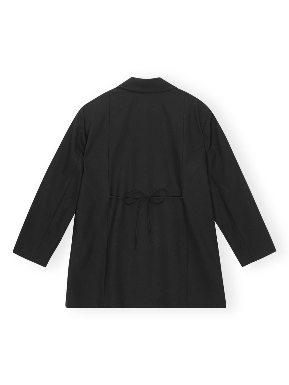 GANNI oversized string-tie double-breasted blazer Women