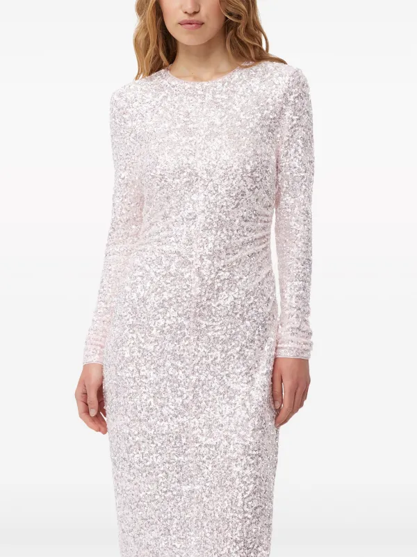 Ganni white outlet sequin dress