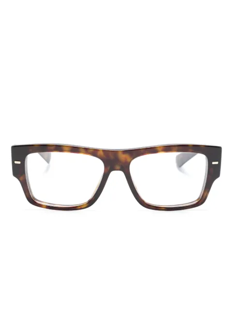 Dolce & Gabbana Eyewear lunettes de vue gravées à monture rectangulaire