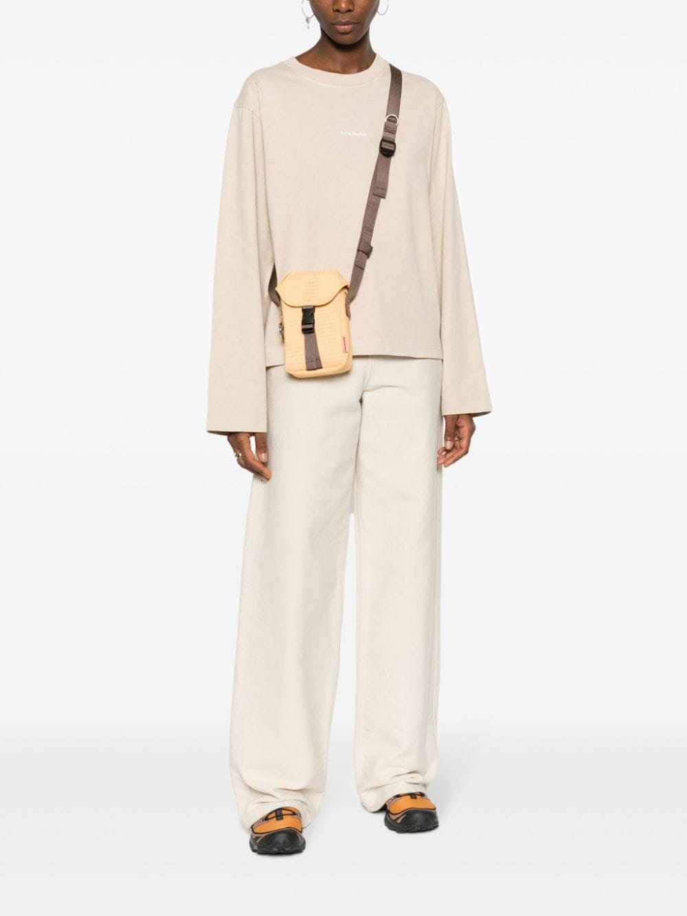 Acne Studios ripstop crossbody bag - Geel