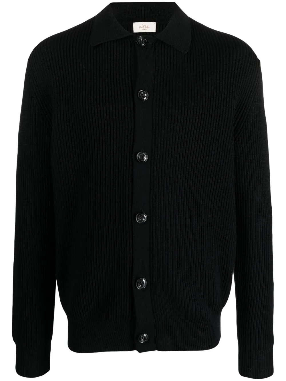 Altea Ribgebreid vest Zwart