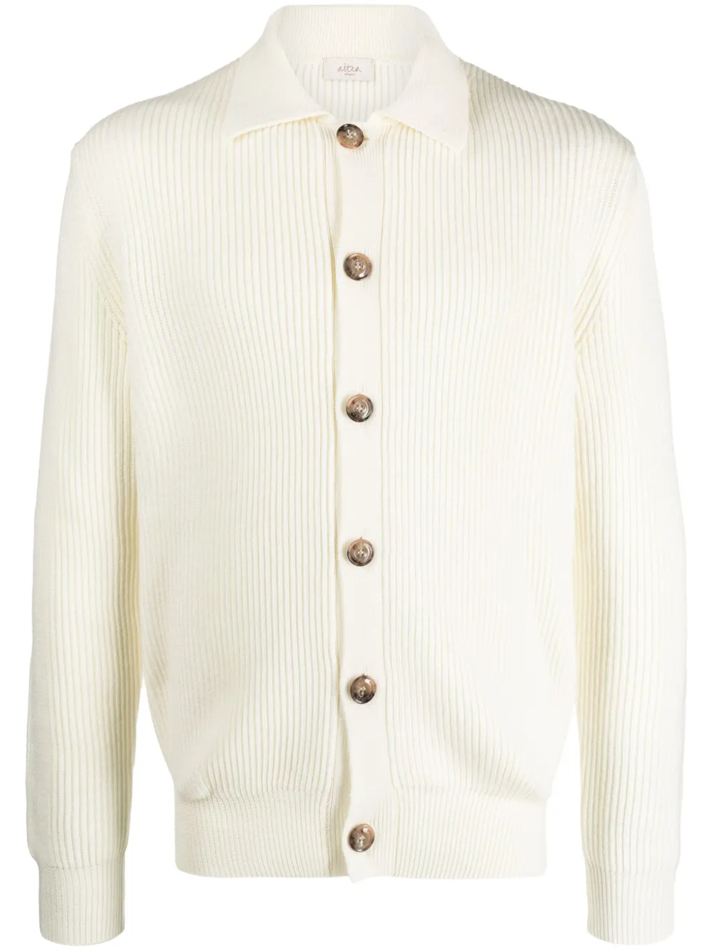 Altea Ribgebreid vest Beige