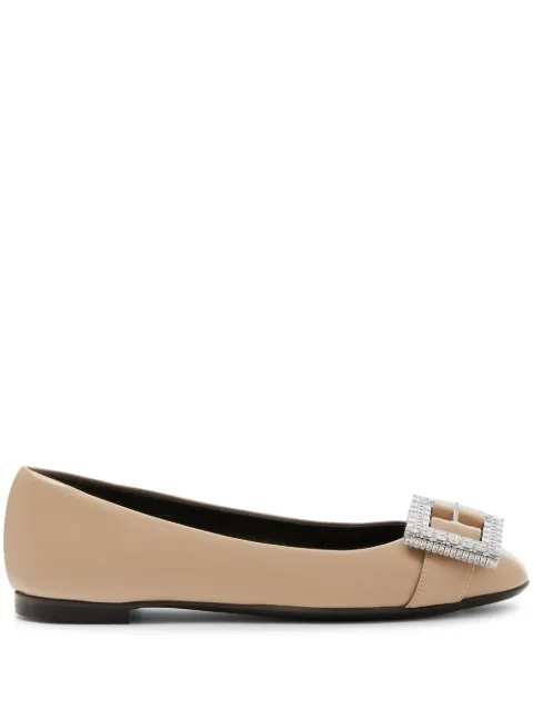 Giuseppe Zanotti buckle-detail leather balarina shoes