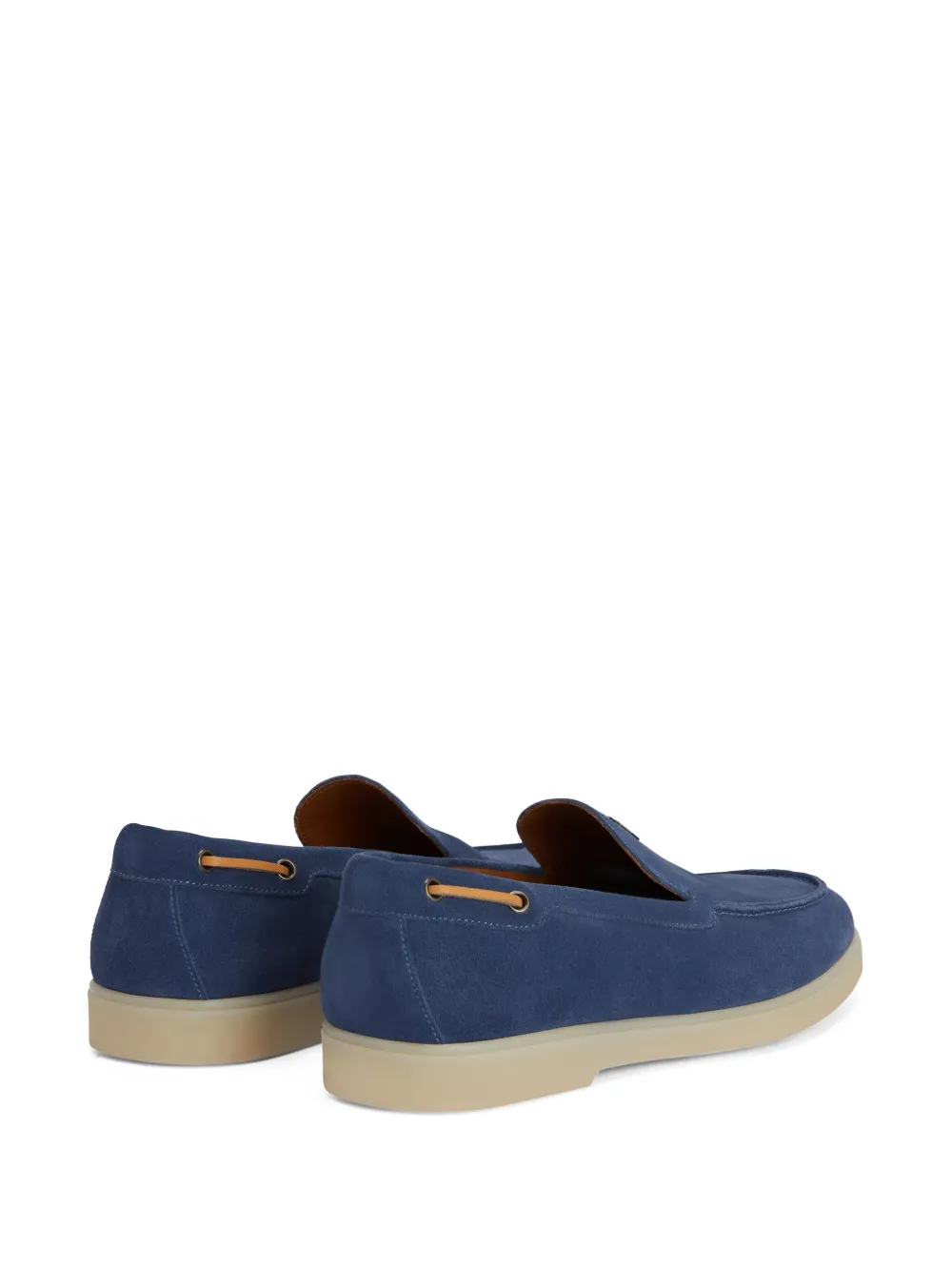 Shop Giuseppe Zanotti The Maui Suede Loafers In Blue