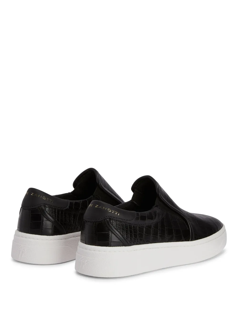 Giuseppe Zanotti GZ94 sneakers met krokodillen-reliëf Zwart