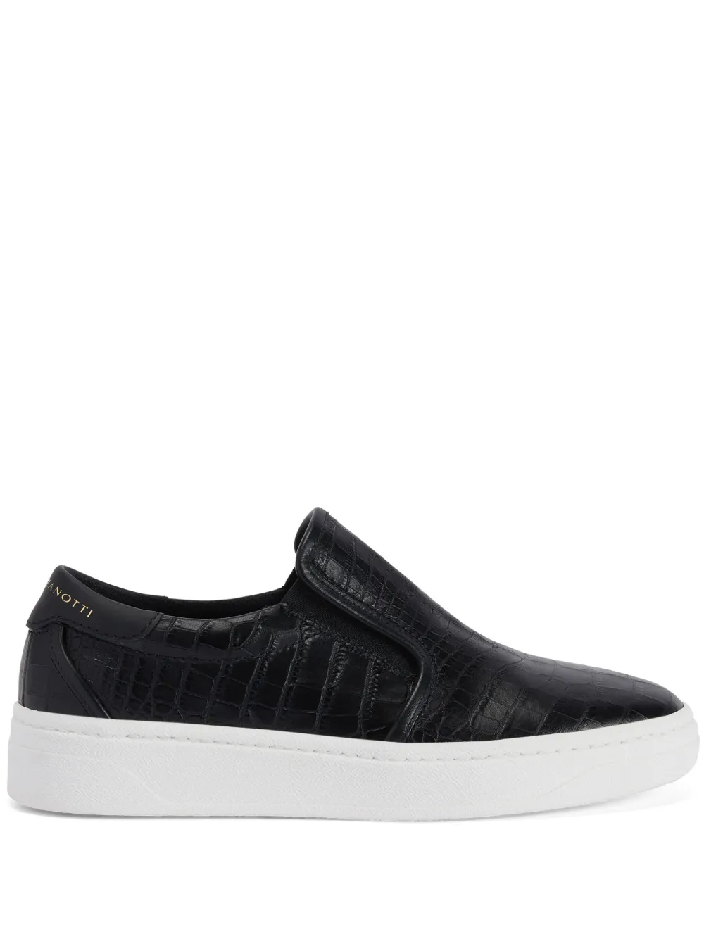 Giuseppe Zanotti GZ94 sneakers met krokodillen-reliëf Zwart