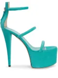 Giuseppe Zanotti 150mm GZ Aida platform sandals - Green