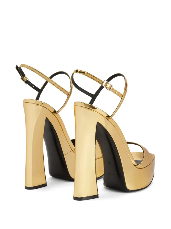 Giuseppe Zanotti Sylvy 145mm Platform Sandals | Gold | FARFETCH