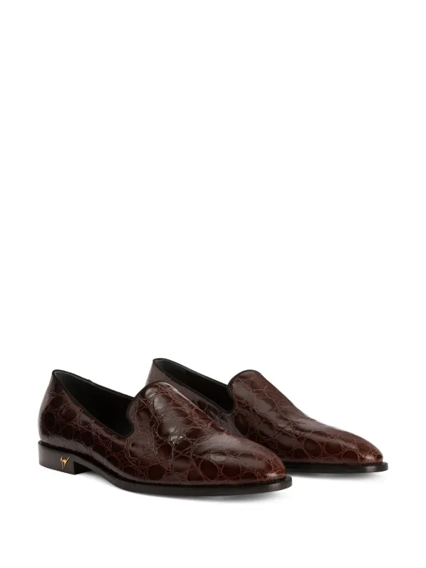 Giuseppe Zanotti Gatien crocodile-effect Leather Loafers  display picture 2