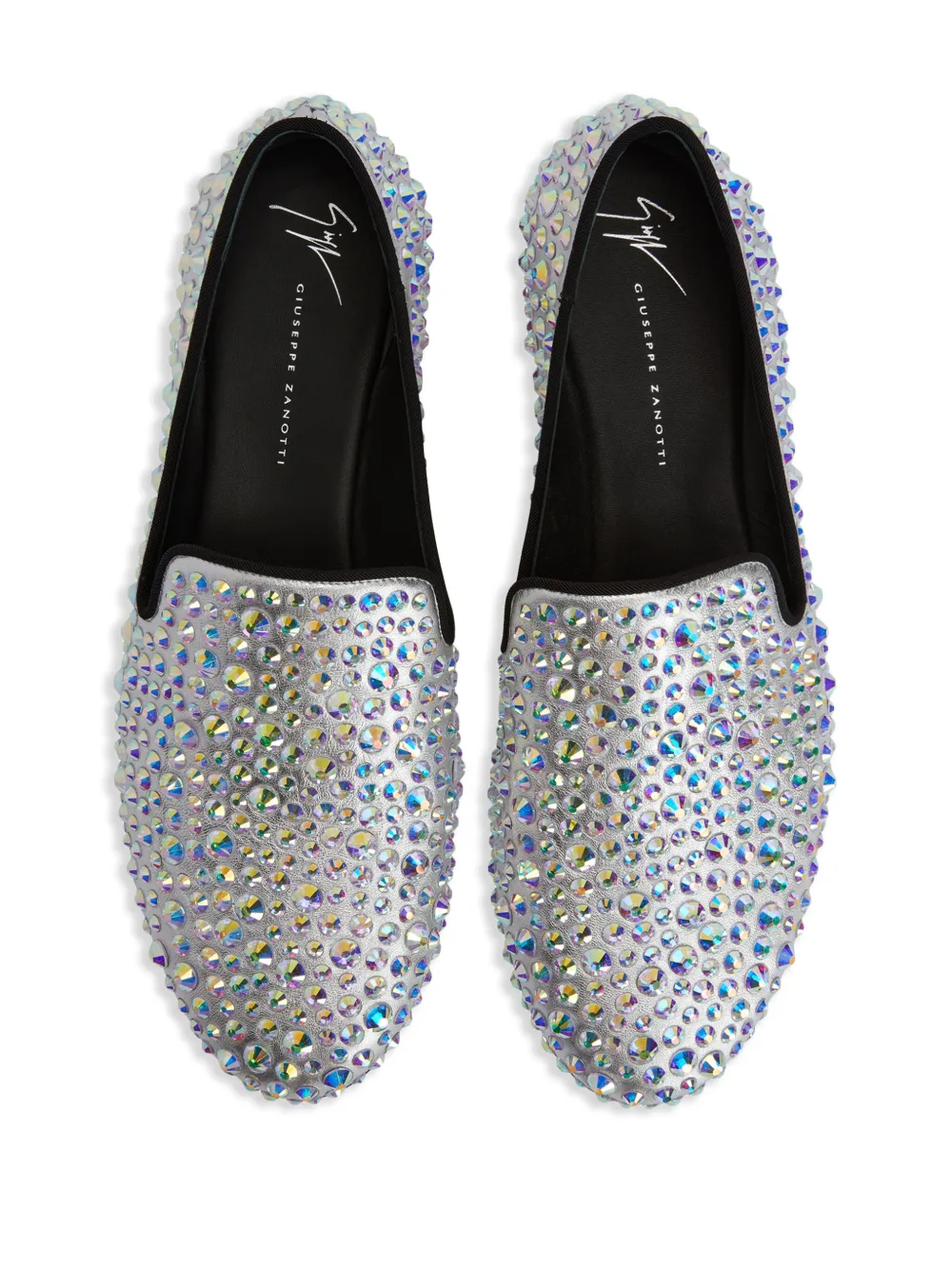 Giuseppe Zanotti Marvin loafers verfraaid met kristallen Zilver