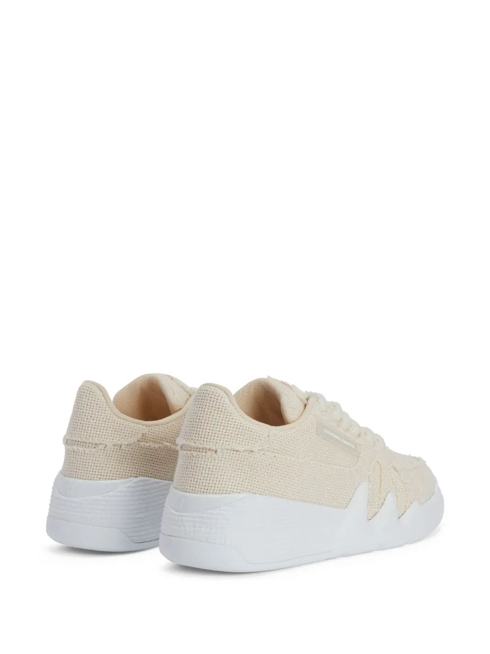 Shop Giuseppe Zanotti Talon Woven-effect Sneakers In Neutrals