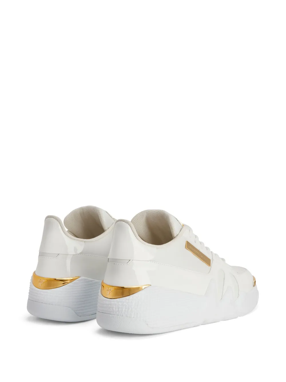 Giuseppe Zanotti Talon Panelled Leather Sneakers In White