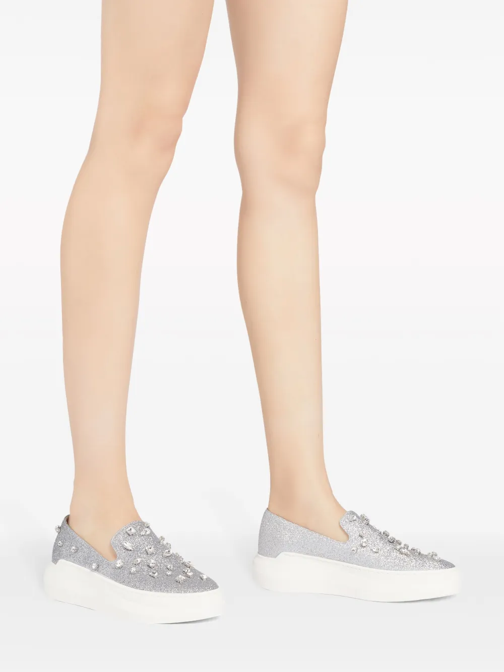Giuseppe Zanotti Afelia slip-on sneakers Silver