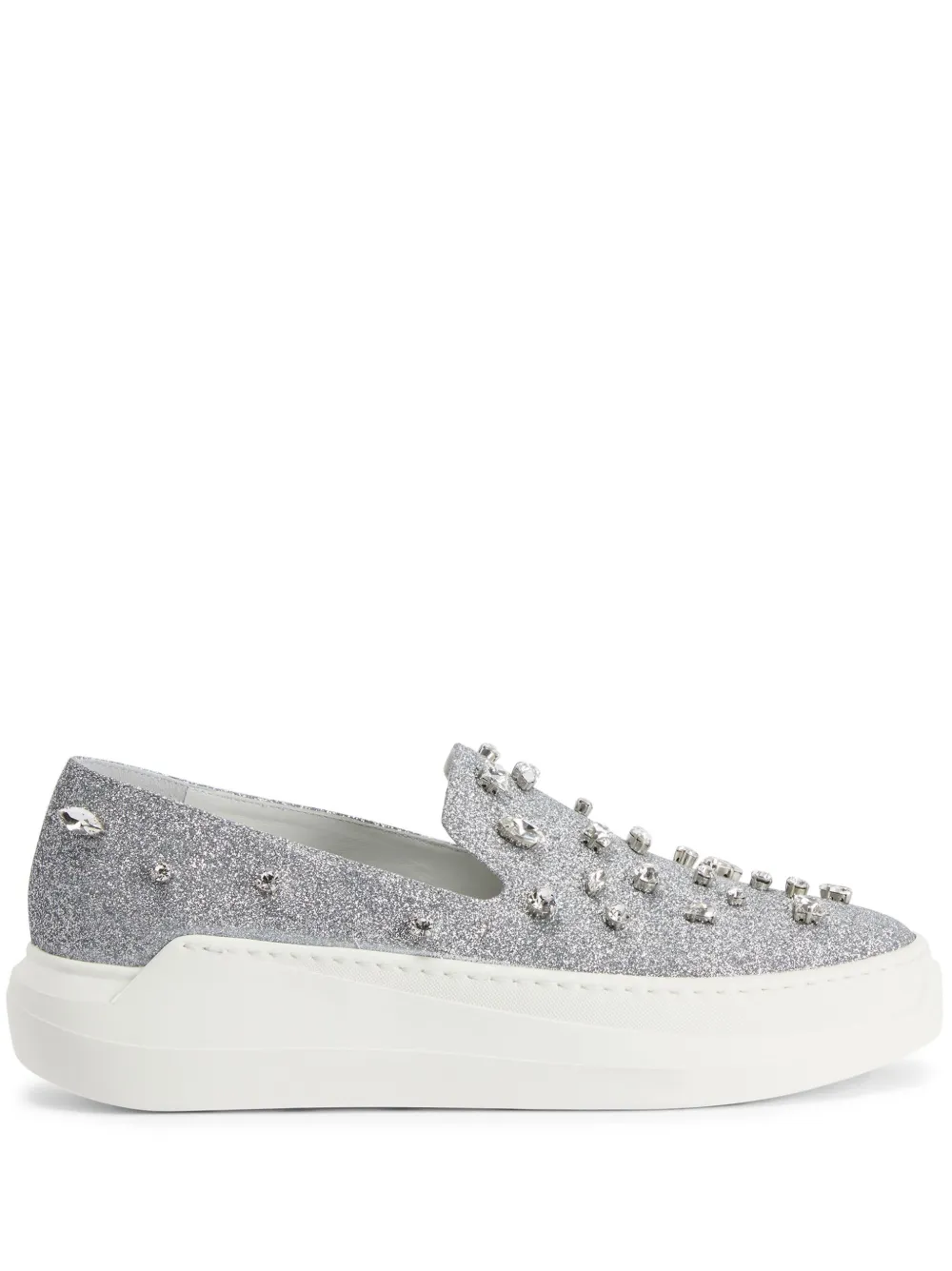 Giuseppe Zanotti Afelia slip-on sneakers | Silver | Image 1