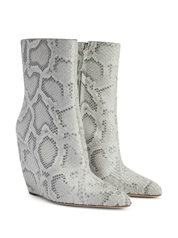 averie wedge snake boots