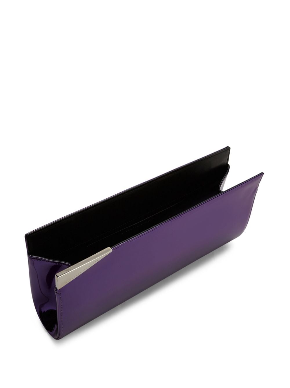 Shop Giuseppe Zanotti Armide Metallic Clutch Bag In Purple