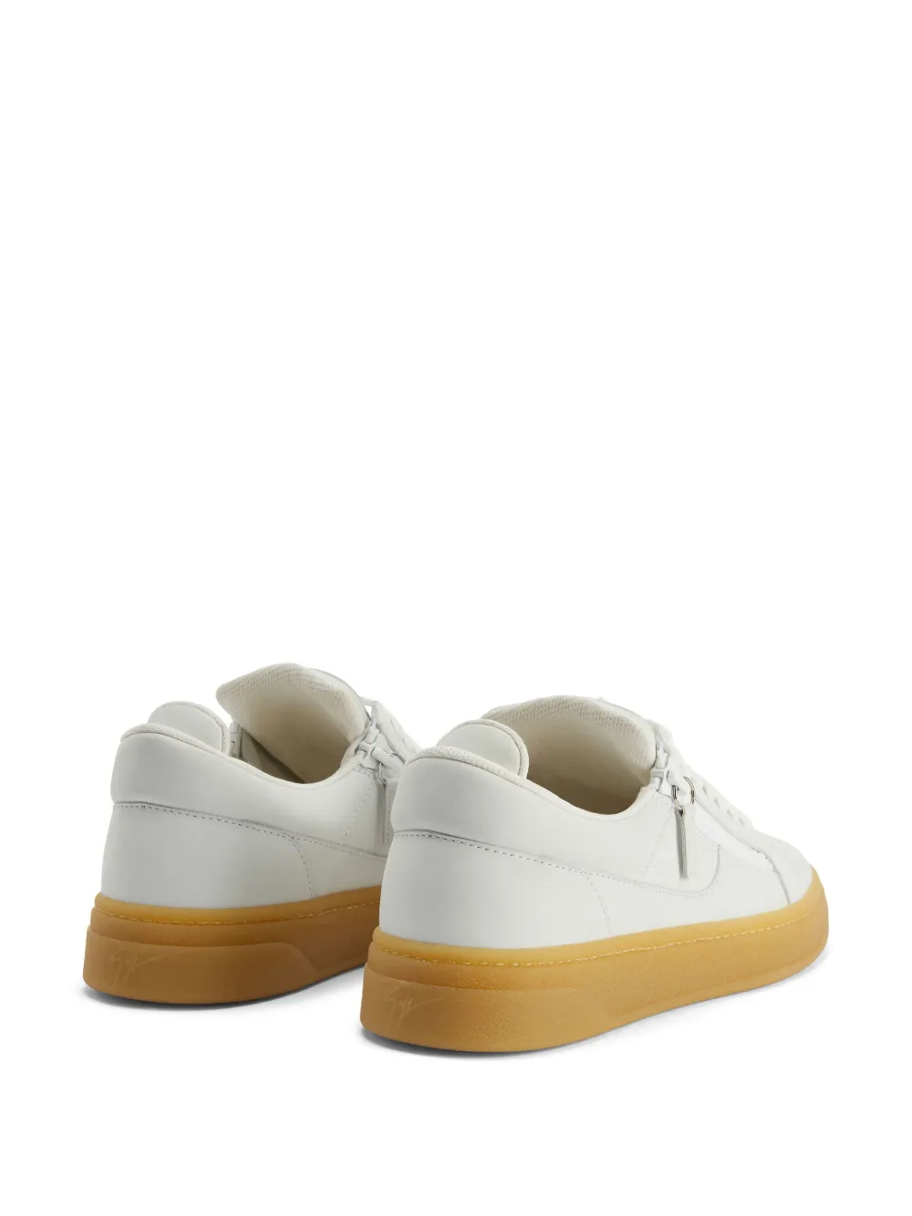 Shop Giuseppe Zanotti Gz94 Tonal Leather Sneakers In White