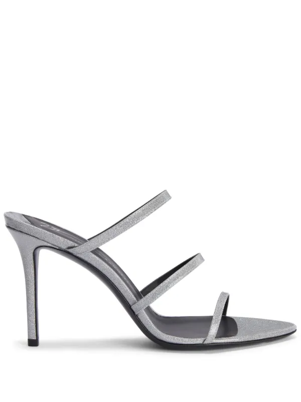 Giuseppe Zanotti Alimha 90mm Leather Sandals Silver FARFETCH CA