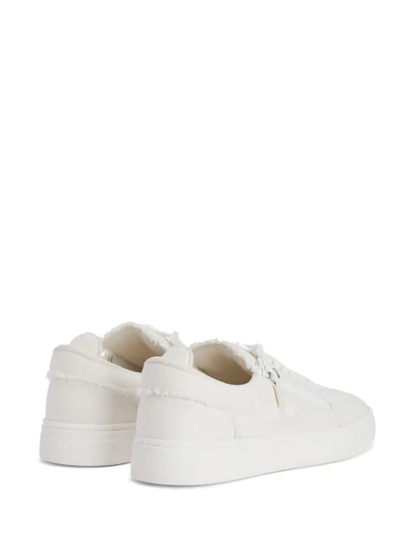 Giuseppe Zanotti GZ94 Leather double-zip low-top Sneakers | White