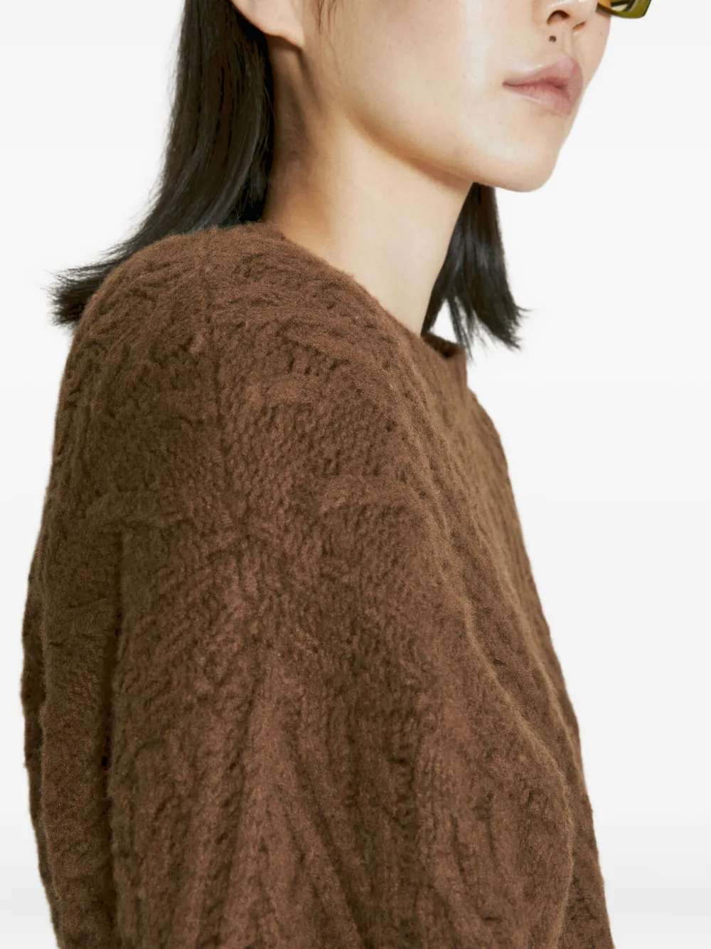 Martine Rose cable-knit wool sweat Bruin