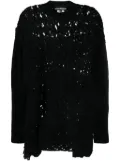 Junya Watanabe panelled open-knit jumper - Black