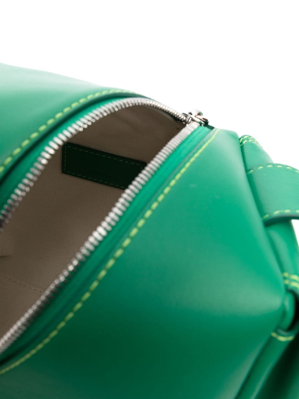 Shop Sunnei Lacubetto Leather Shoulder Strap In Green