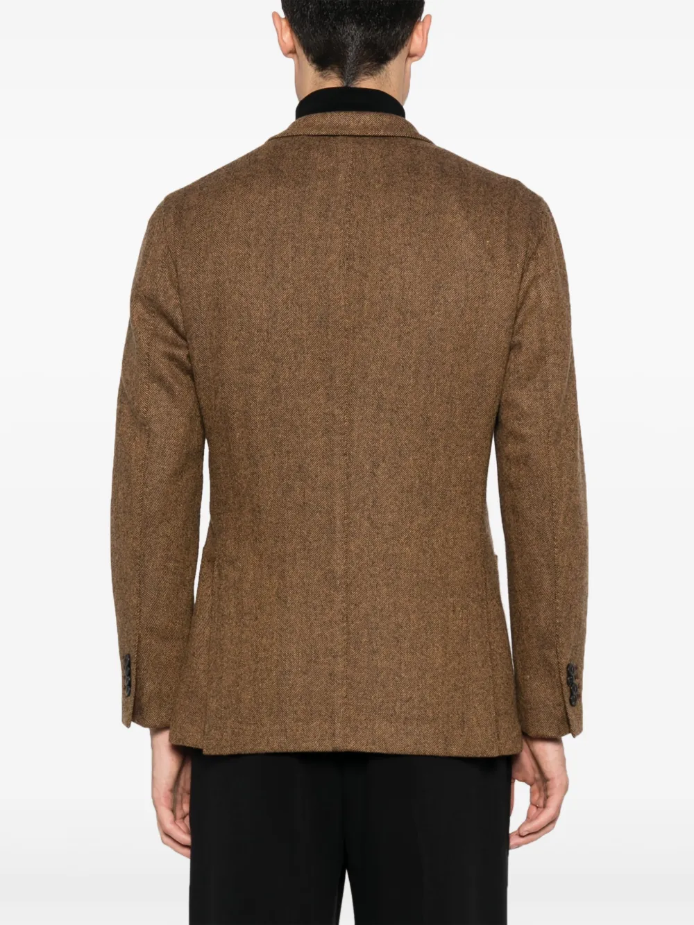 Boglioli Blazer met visgraatpatroon Bruin