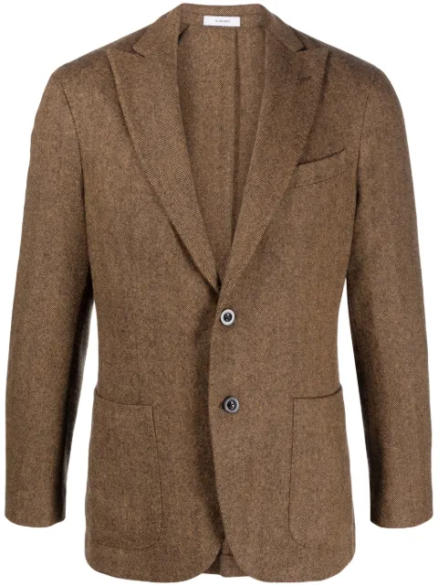 Boglioli herringbone single-breasted blazer 