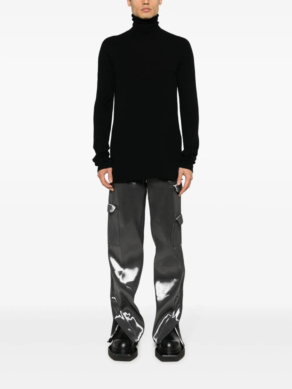 Isaac Sellam Experience raw-cut cashmere jumper - Zwart