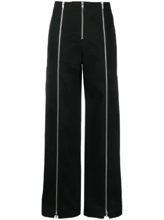 Jil Sander zip-up wide-leg Trousers | Black | FARFETCH