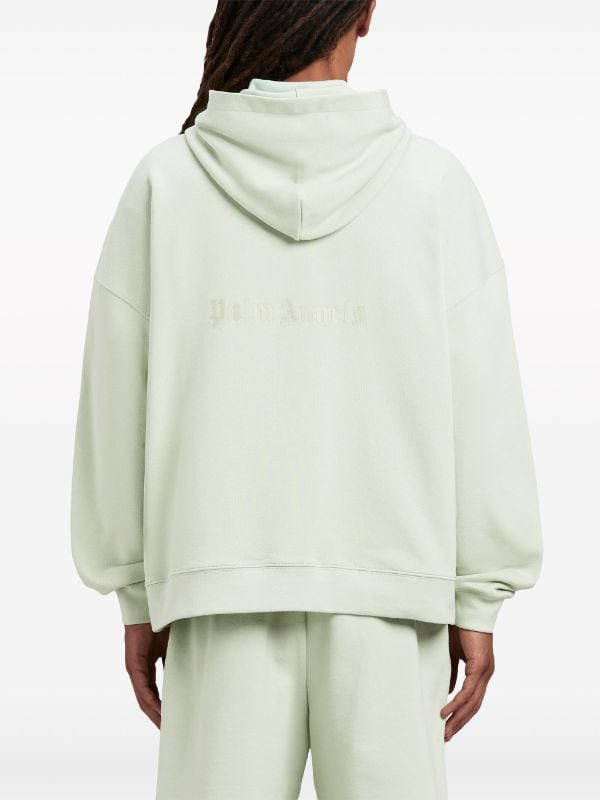 Palm Angels logo-embroidered Jersey Hoodie - Farfetch