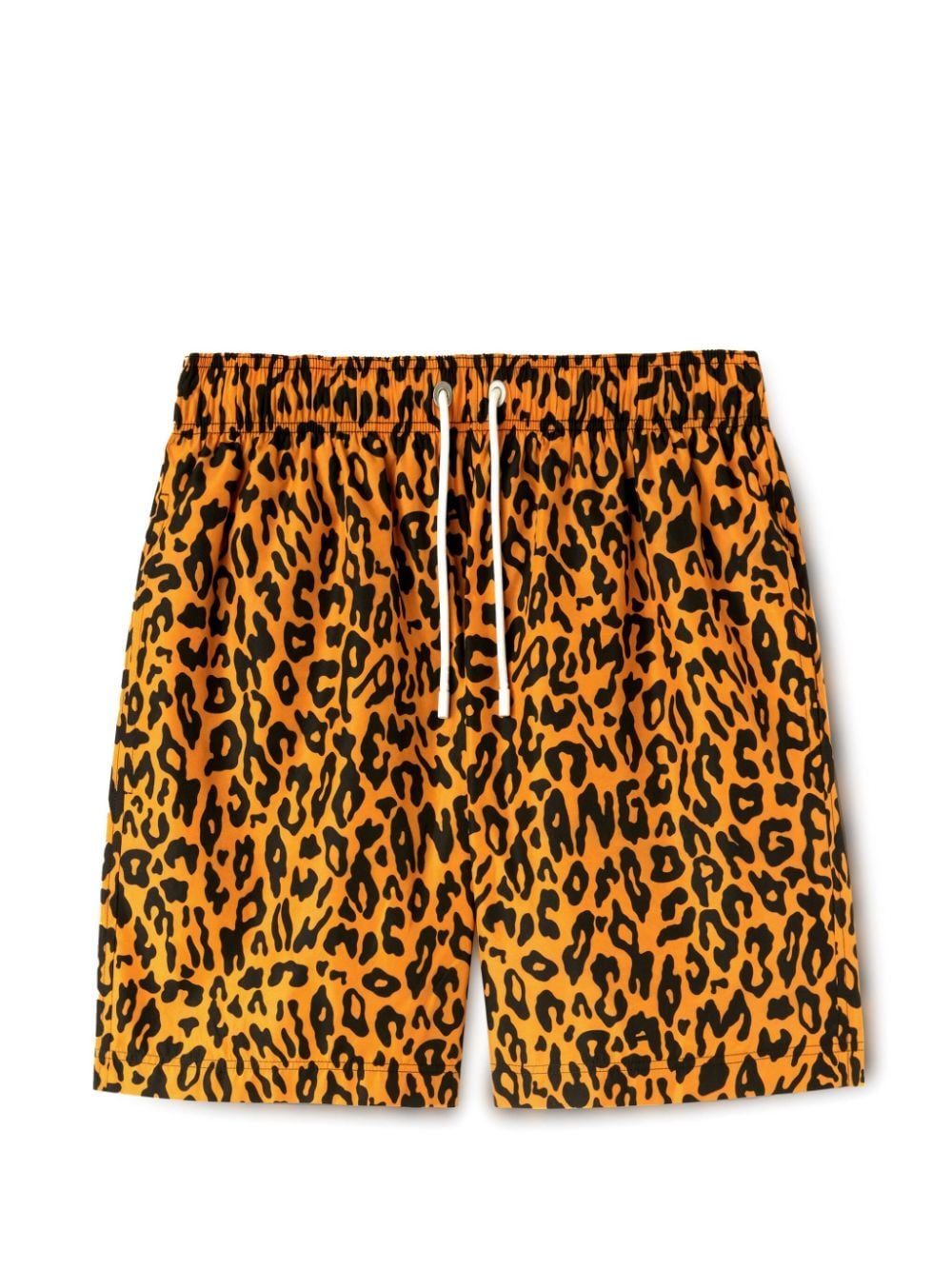 Shop Palm Angels Cheetah-print Swim Shorts In Orange