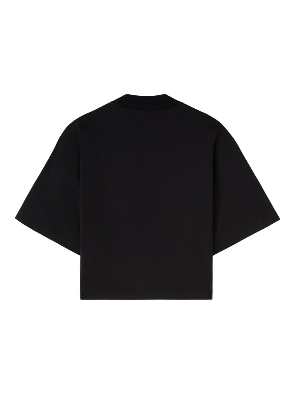 Palm Angels palm-embroidery cropped T-shirt - Black