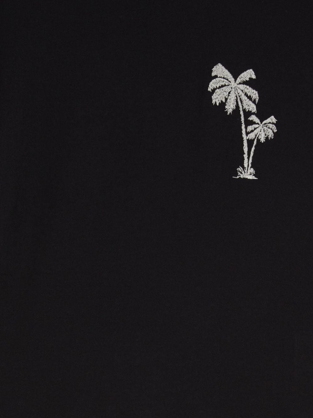 Palm Angels Cropped T-shirt met geborduurde palm Zwart