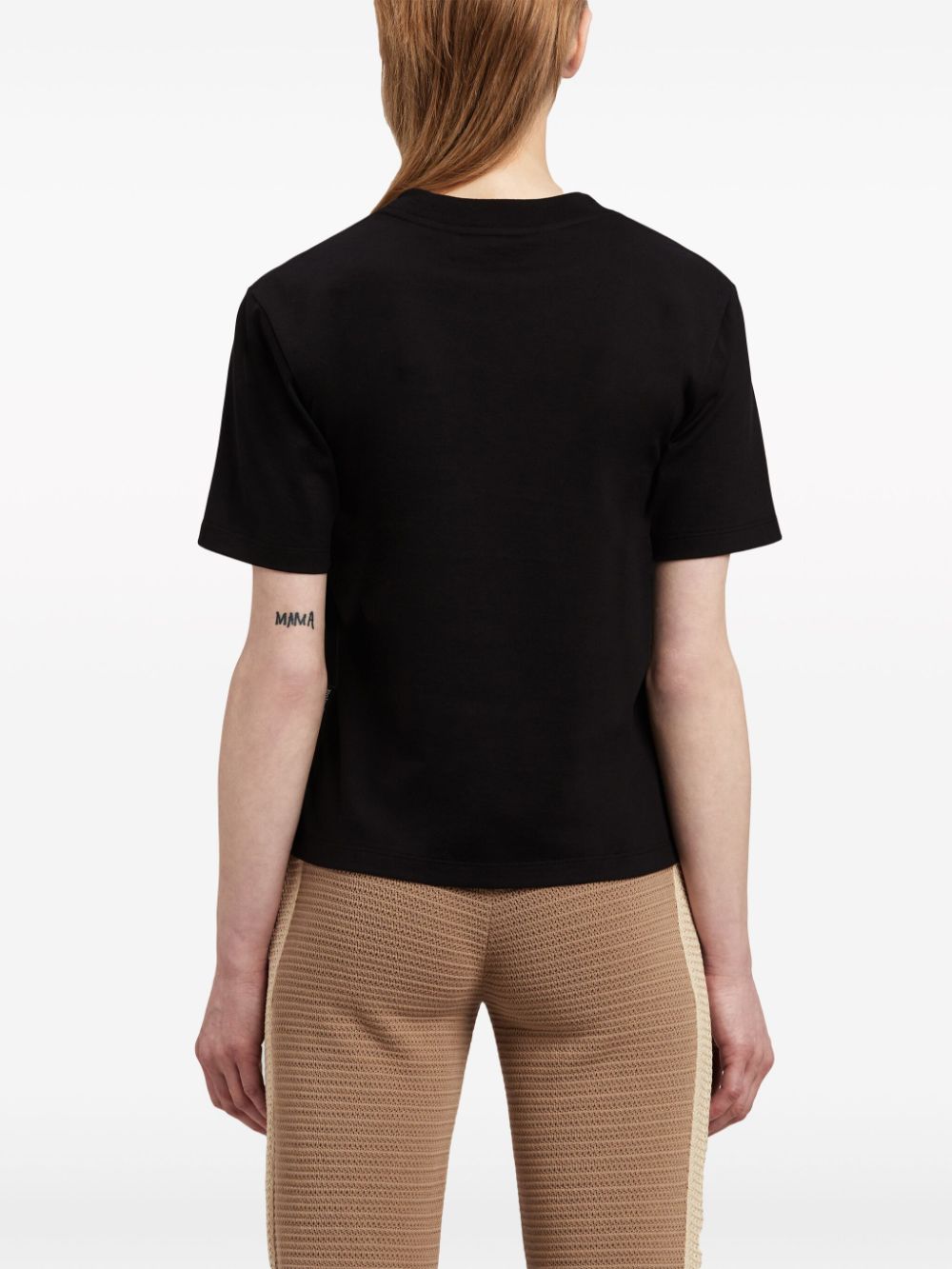 Shop Palm Angels Pa Monogram Cotton T-shirt In Black