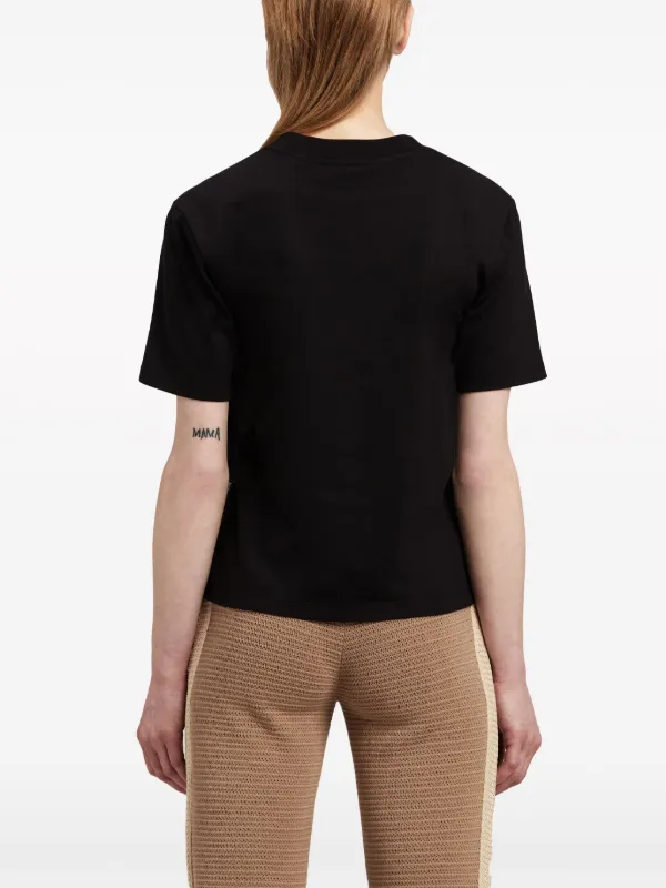 Palm Angels PA Monogram Cotton T-shirt | Black | FARFETCH