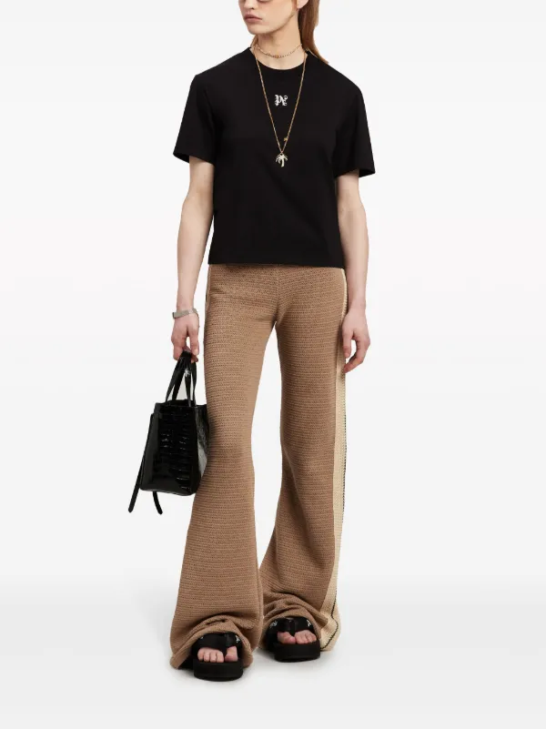 ★人気★【Palm Angels】MONOGRAM T-SHIRT PARIS MONOGRAM SPRAY TEE in BLACK for Men | Palm Angels®