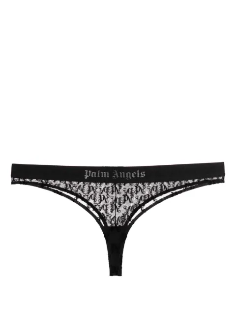 Palm Angels monogram-motif lace thong