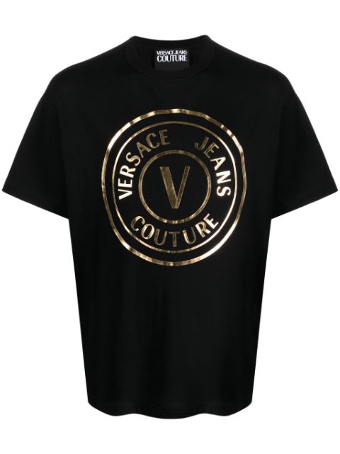 Versace Jeans Couture foiled logo-print cotton T-shirt
