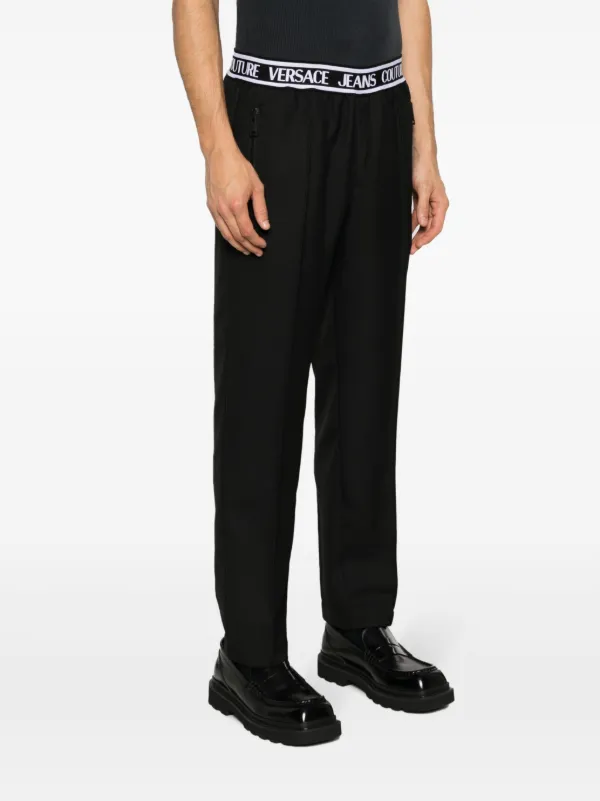 Versace Jeans Couture logo-waistband slim-cut Trousers