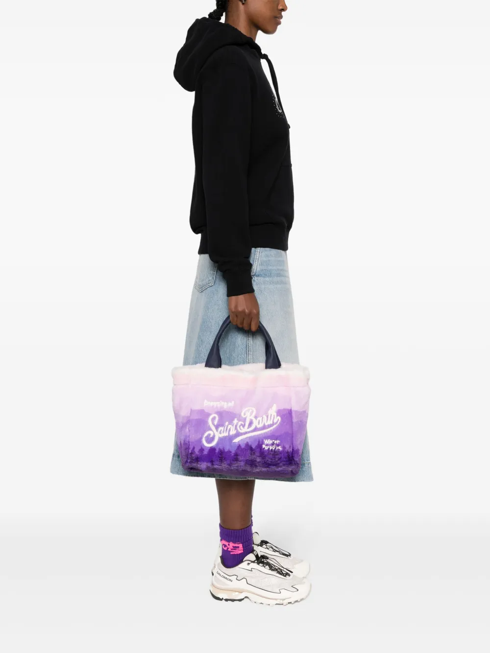 MC2 Saint Barth Colette faux-fur tote bag - Paars