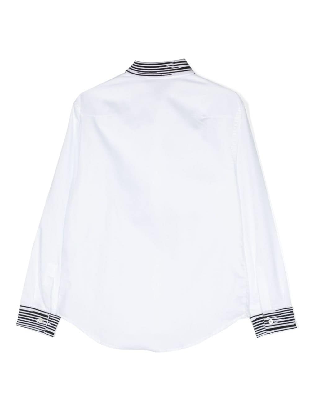 Shop Missoni Stripe-detailing Cotton Shirt In White