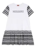 Missoni Kids zig zag-print cotton dress - Black