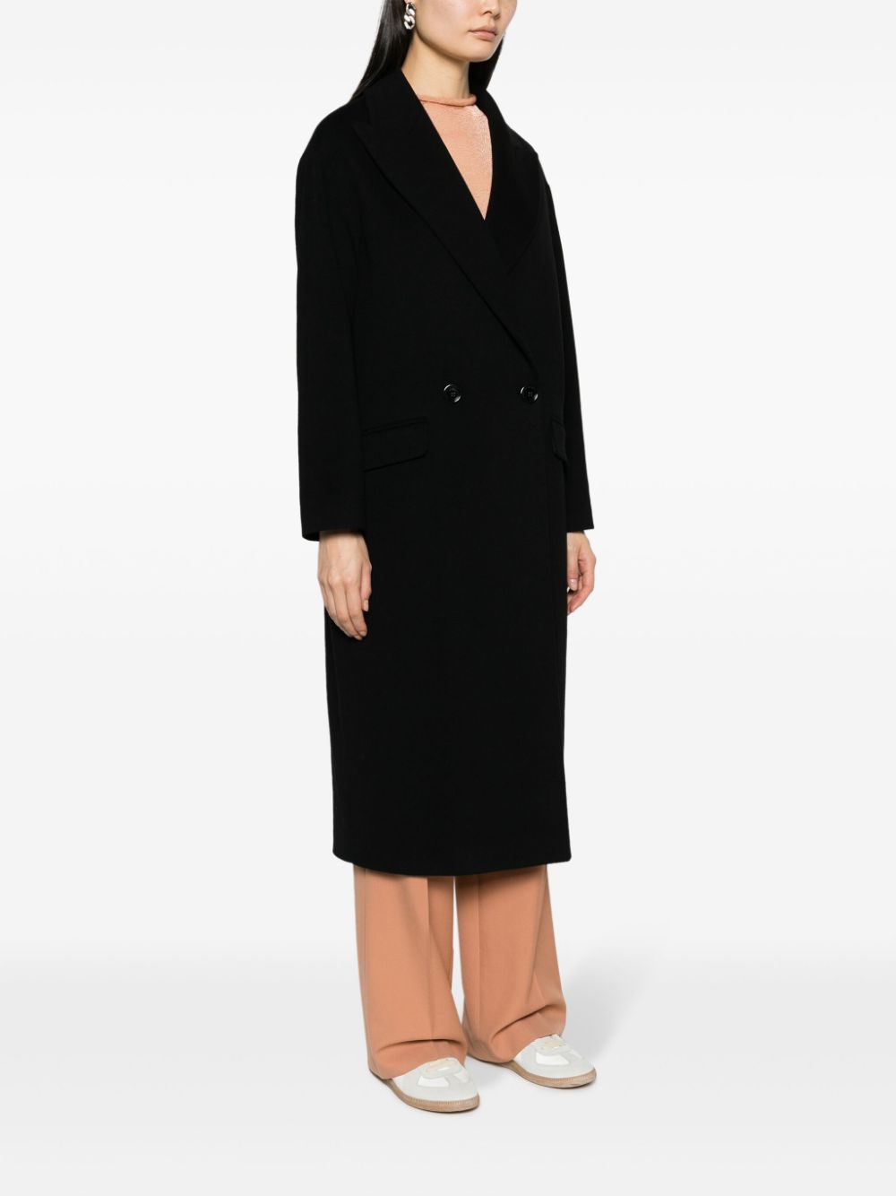 Tagliatore double-breasted wool-cashmere coat Women