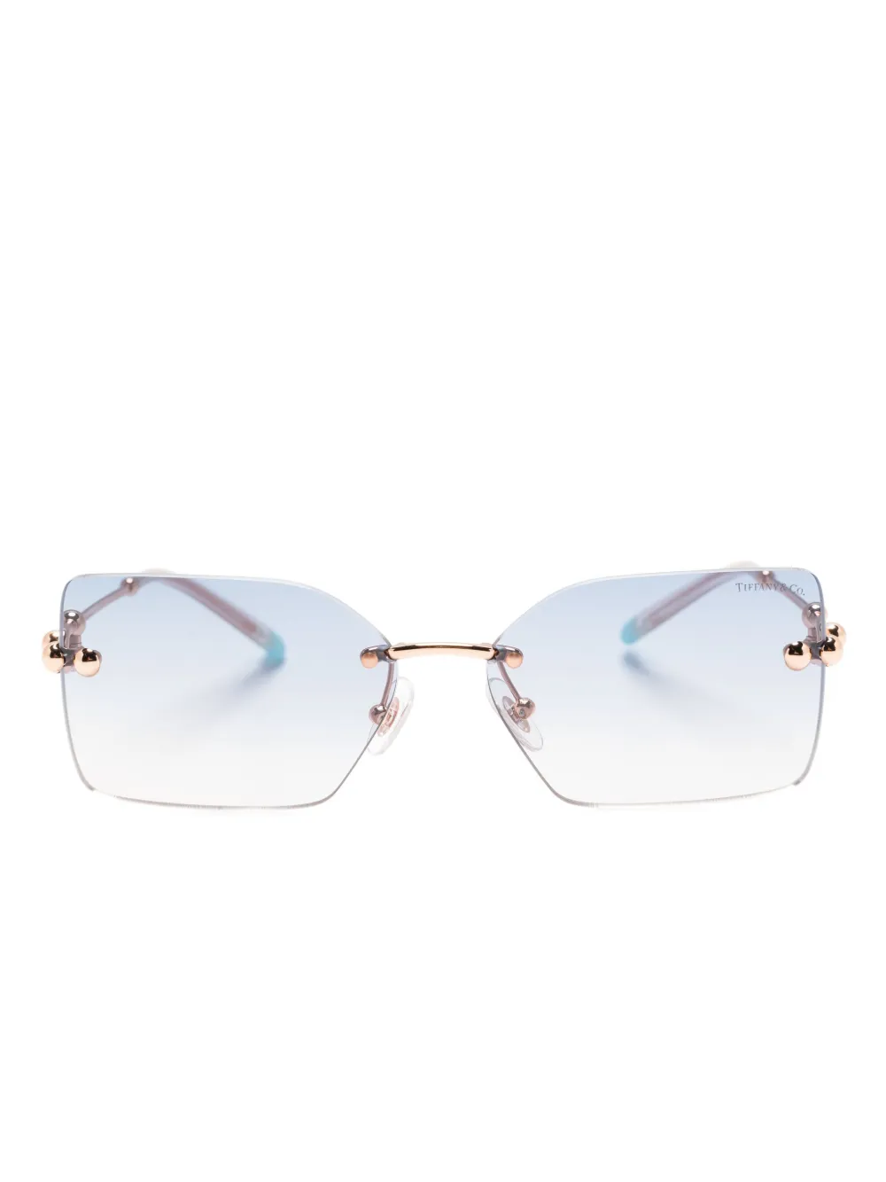 Tiffany & Co Eyewear logo engraved gradient sunglasses | Brown | Image 1