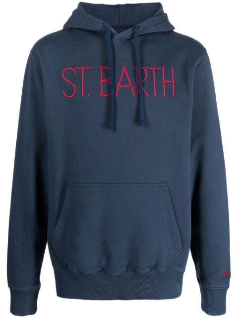 MC2 Saint Barth Tribeca logo-embroidered cotton hoodie Men